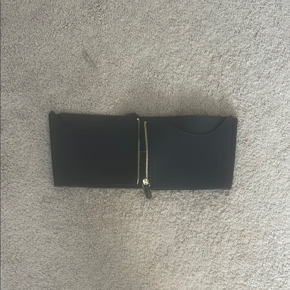 H&M Black Corset Top with Gold Zipper